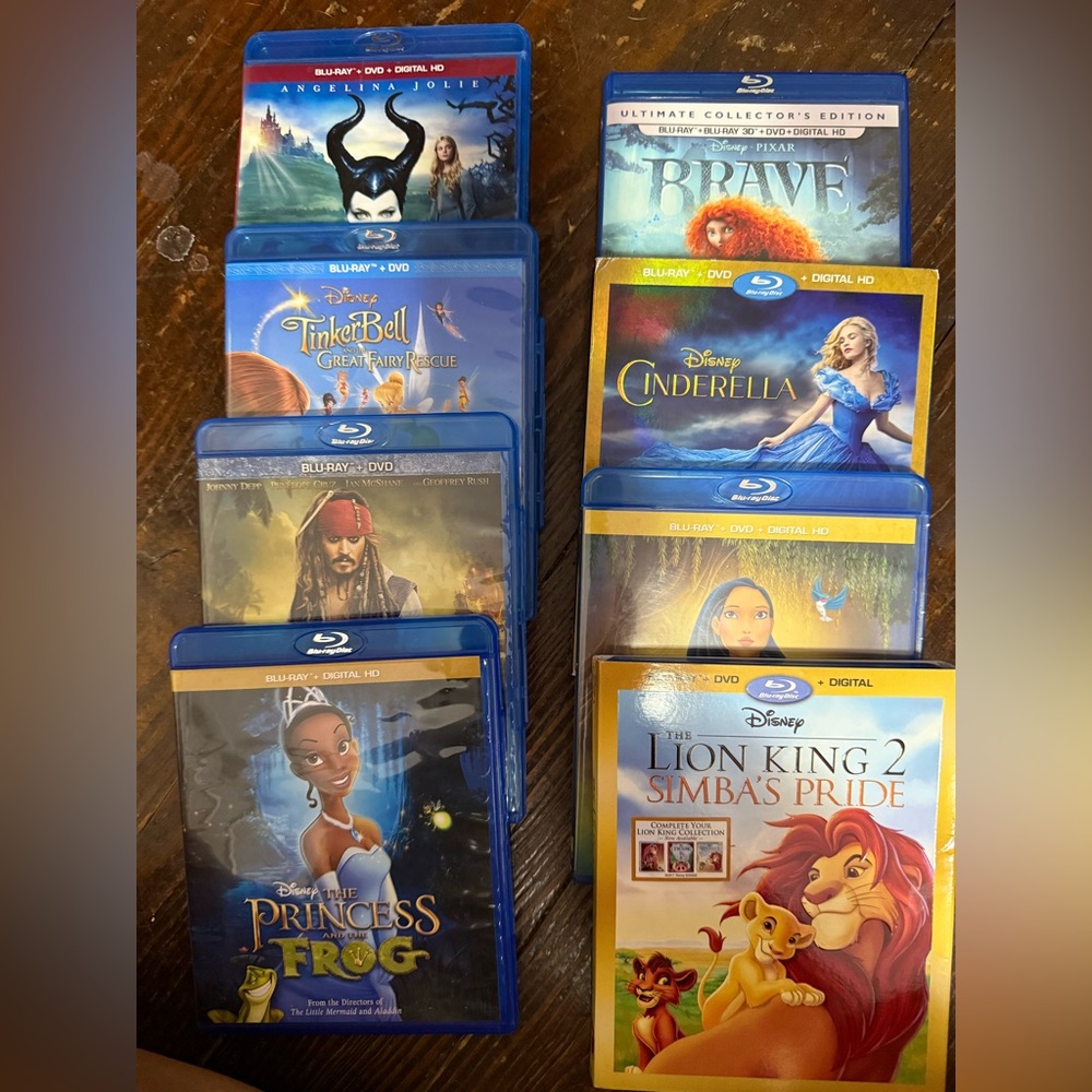 Disney Princess & Adventure Blu-ray Bundle – 9 Movies!
